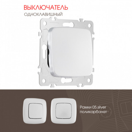 Выключатель Arte Milano 205.30-1.silver