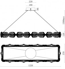 Подвесная люстра Fluorite FL1170-9P