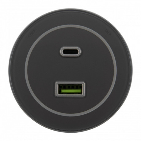 Трековая система розеток Arte Milano 399732TS/USB-Type-C Silver