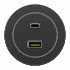 Трековая система розеток Arte Milano 399732TS/USB-Type-C Silver