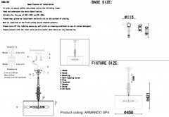 Подвесная люстра Crystal Lux ARMANDO SP4 CHROME