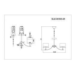 Подвесная люстра Evoluce SLE105303-05