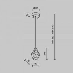 Подвесной светильник MODELUX ML.88971.1 BS