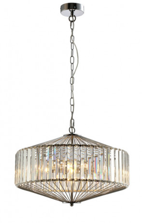 Подвесная люстра Crystal Lux FIESTA SP5 CHROME/TRANSPARENTE