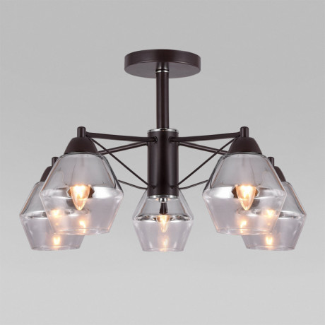 Люстра на штанге Eurosvet 70135/5 кофе