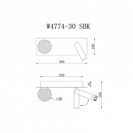 Бра iLedex W4774-30 SBK