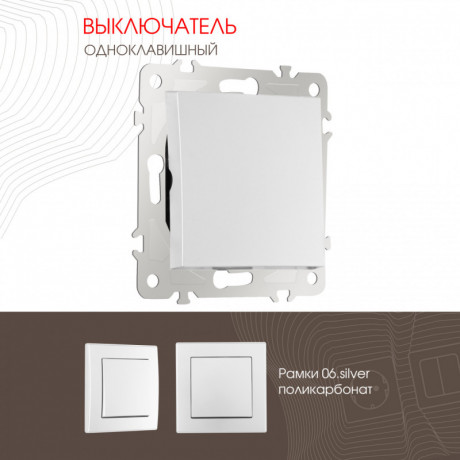 Выключатель Arte Milano 206.30-1.silver