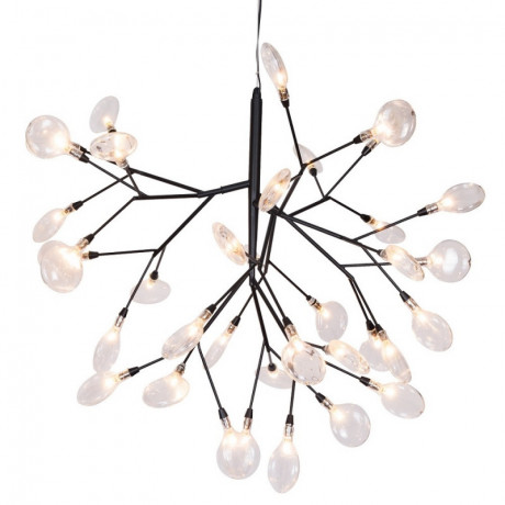 Подвесная люстра Crystal Lux EVITA SP36 BLACK/TRANSPARENT