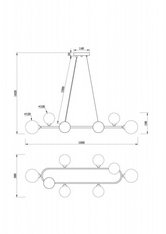 Подвесная люстра Freya FR5222PL-08B