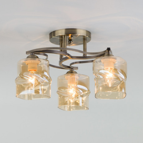 Люстра на штанге Eurosvet 30158/3 античная бронза