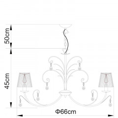 Подвесная люстра ARTE Lamp A1743LM-5WH