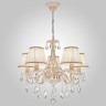 Подвесная люстра Eurosvet 10054/5 белый с золотом/прозрачный хрусталь Strots