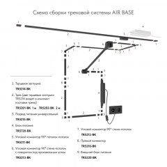 Шинопровод Denkirs TR5201-BK