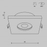 Влагозащищенный светильник Maytoni Technical DL083-01-GU10-SQ-W
