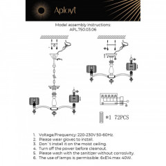 Подвесная люстра APLOYT APL.750.03.06