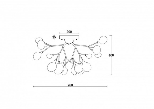 Накладная люстра Freya FR5049CL-27B