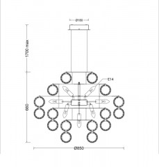 Подвесная люстра Fluorite FL1107-25P