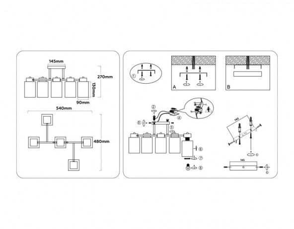 Накладная люстра Ambrella Light TR303047
