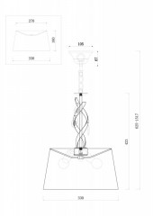 Подвесная люстра Freya FR2001PL-03G