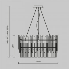 Подвесная люстра Maytoni MOD135PL-06BS