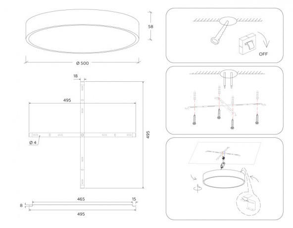 Накладной светильник Ambrella Light FV5533