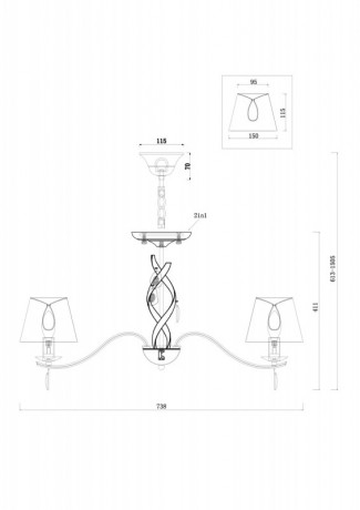 Подвесная люстра Freya FR2001PL-07G