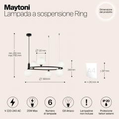 Подвесная люстра Maytoni MOD013PL-06B