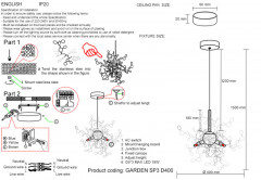 Подвесная люстра Crystal Lux GARDEN SP3 D400 CHROME