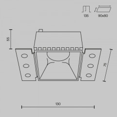 Встраиваемый светильник Maytoni Technical DL051-01-GU10-SQ-W