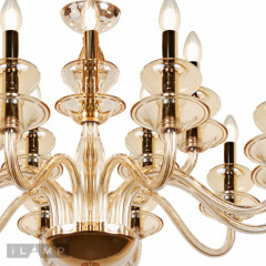 Подвесная люстра iLamp P9448-10+5 Gold