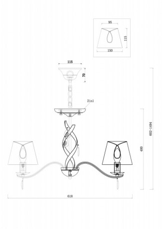 Подвесная люстра Freya FR2001PL-05G