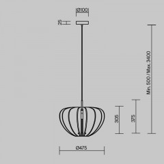 Подвесной светильник Maytoni MOD398PL-01S