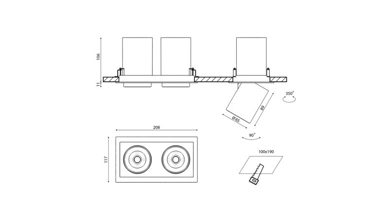 Спот DesignLed SPL-SQ2-12-NW