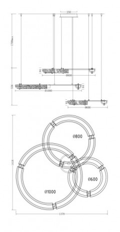 Подвесная люстра Fluorite FL1179-30P