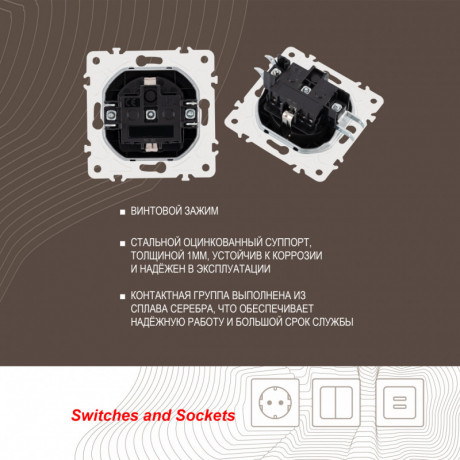 Розетка Arte Milano 205.40-1.black