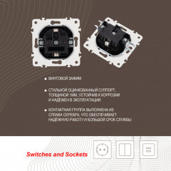 Розетка Arte Milano 205.40-1.black