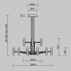 Подвесная люстра Maytoni MOD401PL-L108BS3K