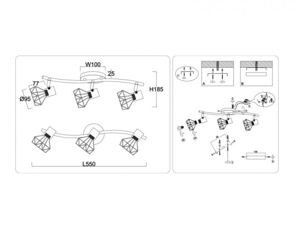 Спот Ambrella Light TR8657
