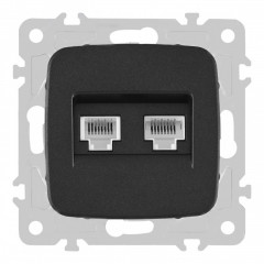 Розетка Arte Milano 205.44-1.black