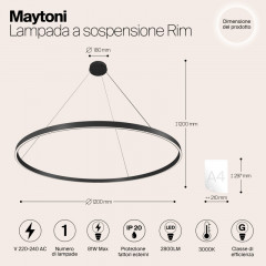 Подвесной светильник Maytoni MOD058PL-L65B3K