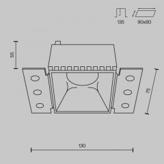Встраиваемый светильник Maytoni Technical DL051-01-GU10-SQ-WS