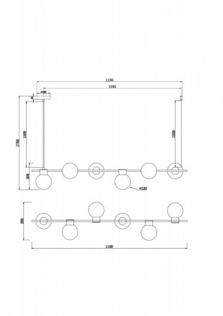 Подвесная люстра Freya FR5232PL-06B1