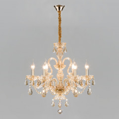 Подвесная люстра Eurosvet 10097/6 золото/тонированный хрусталь Strotskis