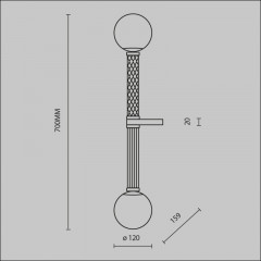 Бра Maytoni MOD287WL-02BS
