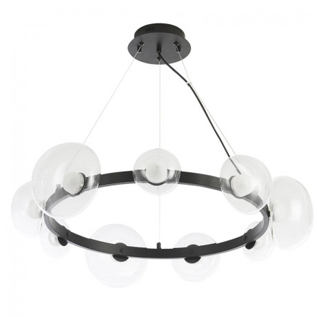 Подвесная люстра Crystal Lux BOSQUE SP9 BLACK/TRANSPARENT