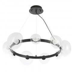 Подвесная люстра Crystal Lux BOSQUE SP9 BLACK/TRANSPARENT