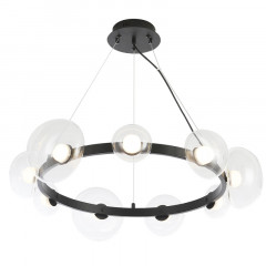 Подвесная люстра Crystal Lux BOSQUE SP9 BLACK/TRANSPARENT