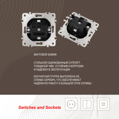 Розетка Arte Milano 206.40-1.black