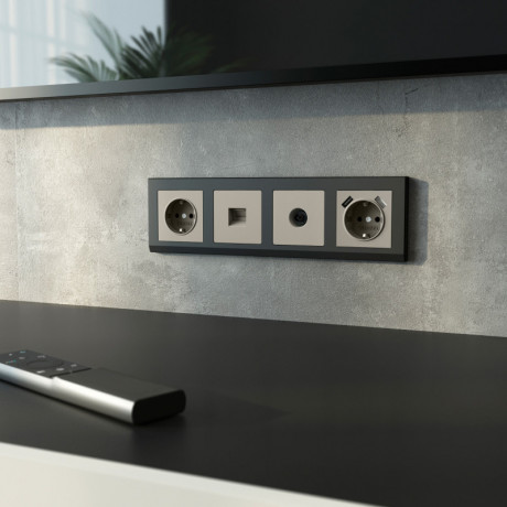 Розетка Werkel W1283004 дымчатый