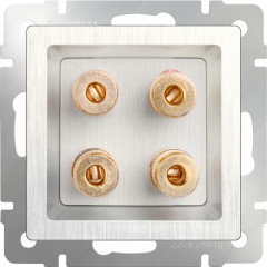 Розетка Werkel WL13-AUDIOx4 (перламутровый рифленый)